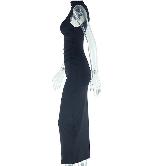 SUPER WHOLESALE | Strapless High Neck Long Dress