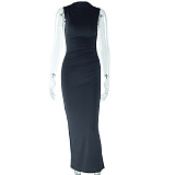 SUPER WHOLESALE | Strapless High Neck Long Dress