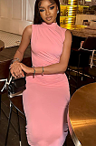 SUPER WHOLESALE | Strapless High Neck Long Dress