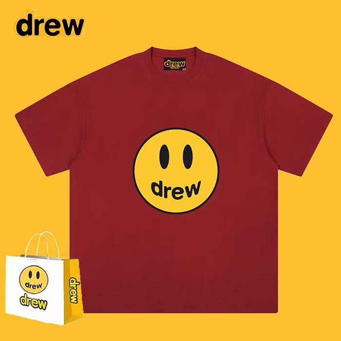 SUPER WHOLESALE | Drew House Mascot Tee 100% Cotton in Wine Red
