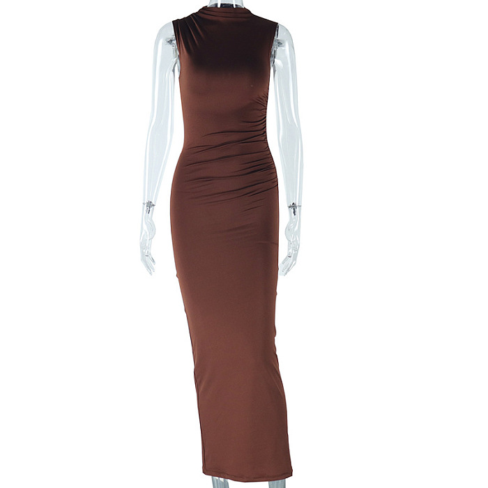 SUPER WHOLESALE | Strapless High Neck Long Dress