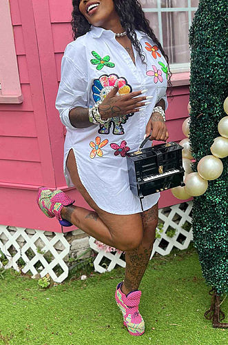 SUPER WHOLESALE | Sunflower Shirt Dress