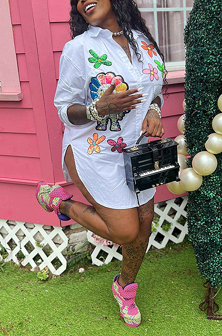 SUPER WHOLESALE | Sunflower Shirt Dress
