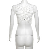 SUPER WHOLESALE | Elastic Crop T-shirt