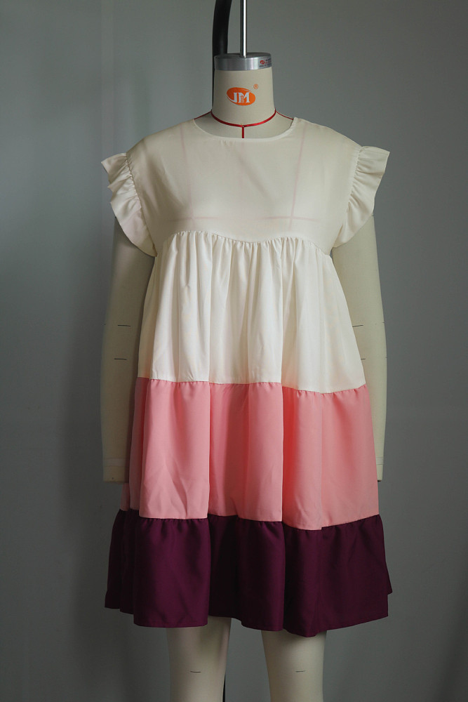 SUPER WHOLESALE | Color Panel Flare Dress
