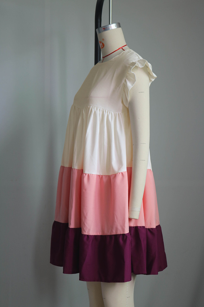 SUPER WHOLESALE | Color Panel Flare Dress