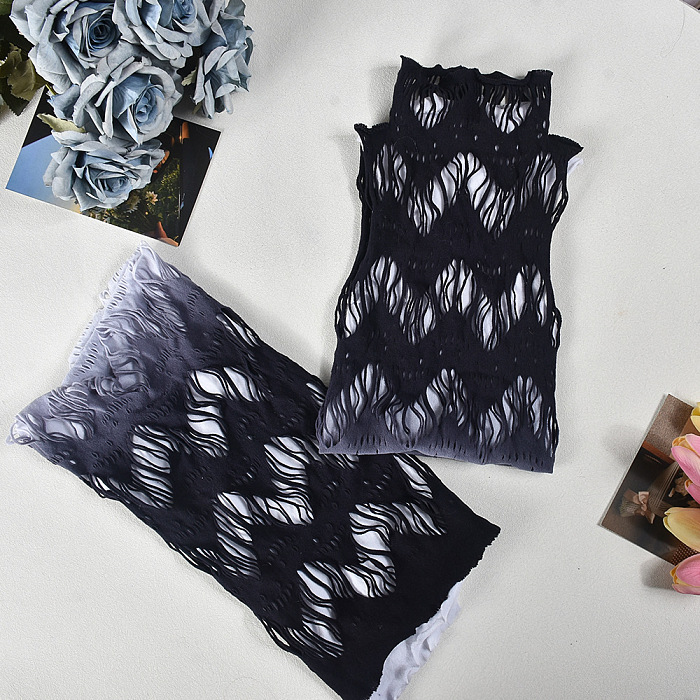 SUPER WHOLESALE | Cut Out High Elastic Skirt Set