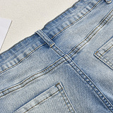 SUPER WHOLESALE | Patchwork Lace Bottom Denim Jeans