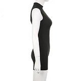 SUPER WHOLESALE | Sleeveless Sculpt Romper in Black