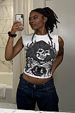 SUPER WHOLESALE | Sleeveless Graphic-printed T-shirt