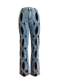SUPER WHOLESALE | Hollow-out Loose Jeans