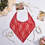 SUPER WHOLESALE | Lace Halter Top & Long Skirt Set in Scarlet