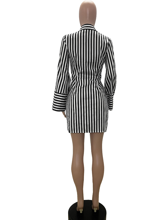 SUPER WHOLESALE | Stripy Shirt Dress
