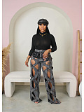 SUPER WHOLESALE | Hollow-out Loose Jeans