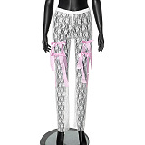 SUPER WHOLESALE |  Lace Pants with Bows
