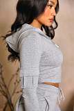 SUPER WHOLESALE | Hoodie Tracking Suit in Solid Color