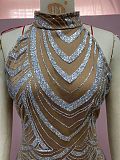 SUPER WHOLESALE |  Bling Bling Sequins Off Shoulder Evening Dress