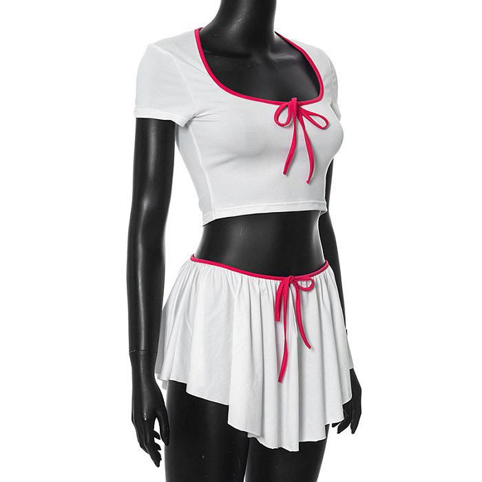 SUPER WHOLESALE | Pleated Skirt Set with Crop Top