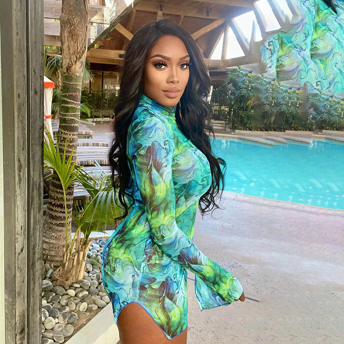 SUPER WHOLESALE | Tie Dye Side Split Mini Dress
