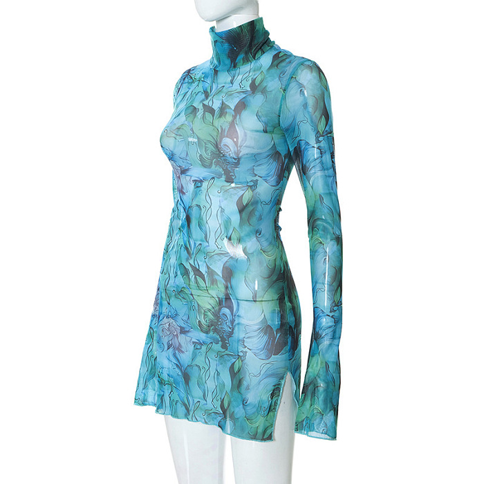 SUPER WHOLESALE | Tie Dye Side Split Mini Dress