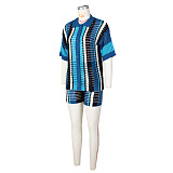 SUPER WHOLESALE | Hollow-out Knitted Shirt Set
