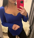 SUPER WHOLESALE | Pit Material Plunging Neck Top