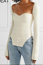 SUPER WHOLESALE | Pit Material Plunging Neck Top