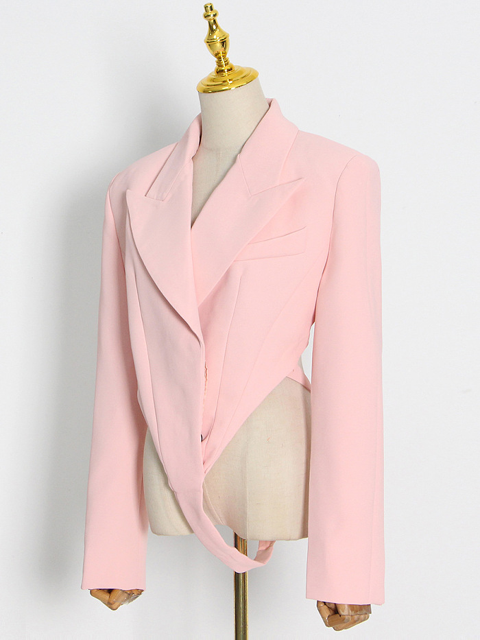 SUPER WHOLESALE | Blazer Collar Bodysuit