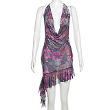 SUPER WHOLESALE | Open-back Halter Dress