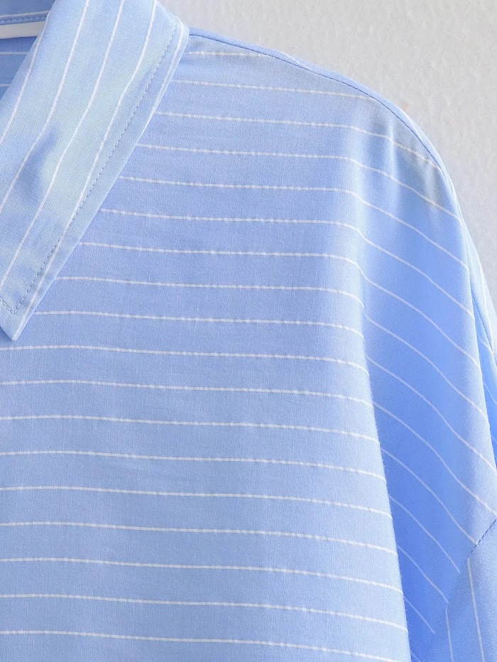 SUPER WHOLESALE | Two Tones Stripe Shorts Set with Shirt Top
