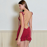 SUPER WHOLESALE | Back Criss-cross Long Dress