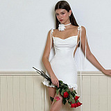 SUPER WHOLESALE | Back Criss-cross Long Dress