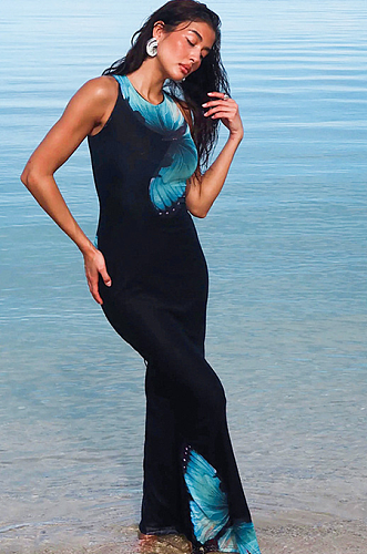 SUPER WHOLESALE | Back Criss-cross Long Dress