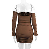 SUPER WHOLESALE | Strapless Flare Cuff Mini Dress