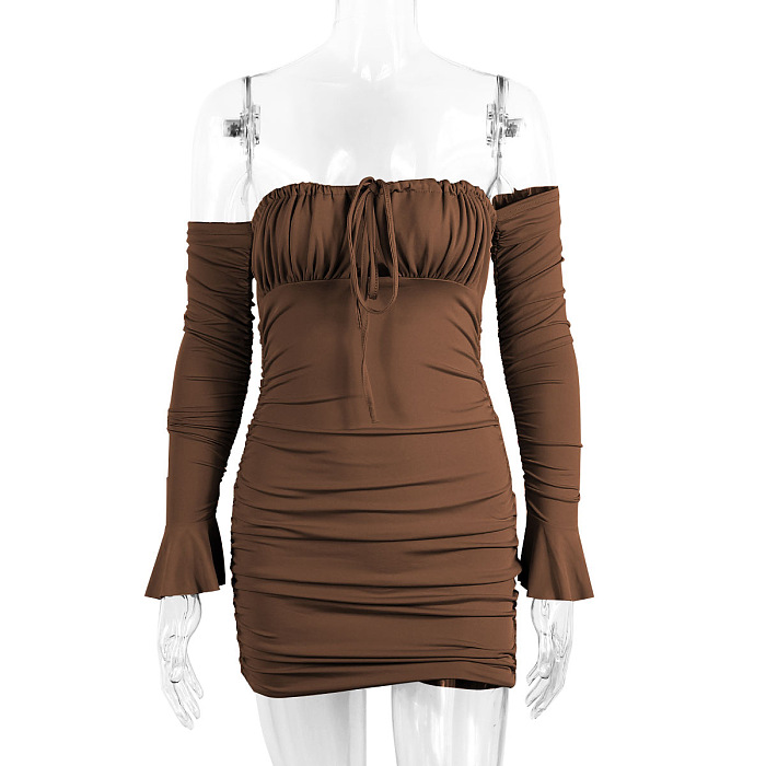 SUPER WHOLESALE | Strapless Flare Cuff Mini Dress