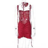 SUPER WHOLESALE | Back Criss-cross Long Dress