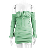SUPER WHOLESALE | Strapless Flare Cuff Mini Dress