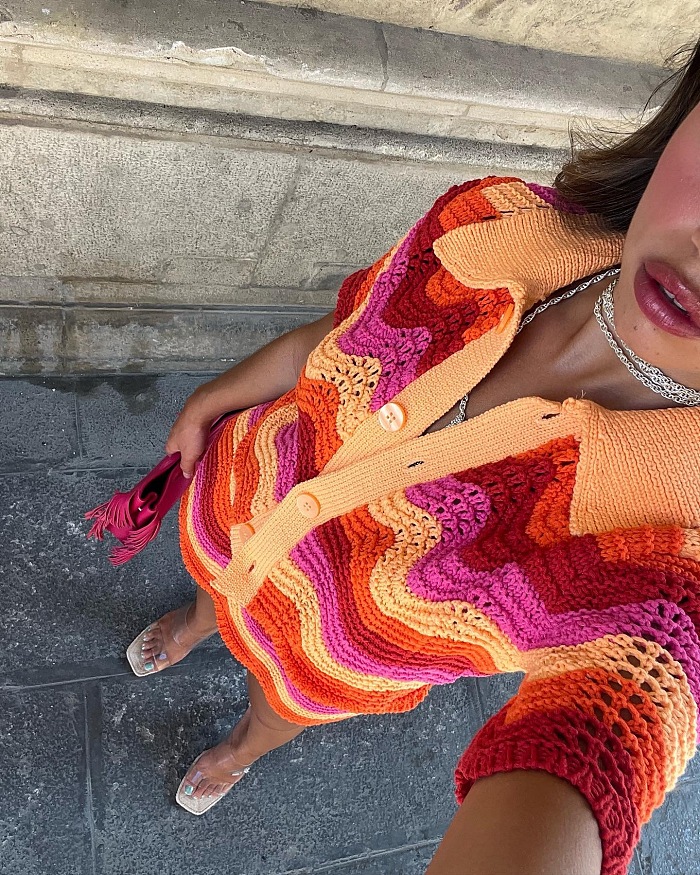 SUPER WHOLESALE | Warm-toned Knitted Skirt Set