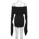 SUPER WHOLESALE | Strapless Over Length Sleeve Dress