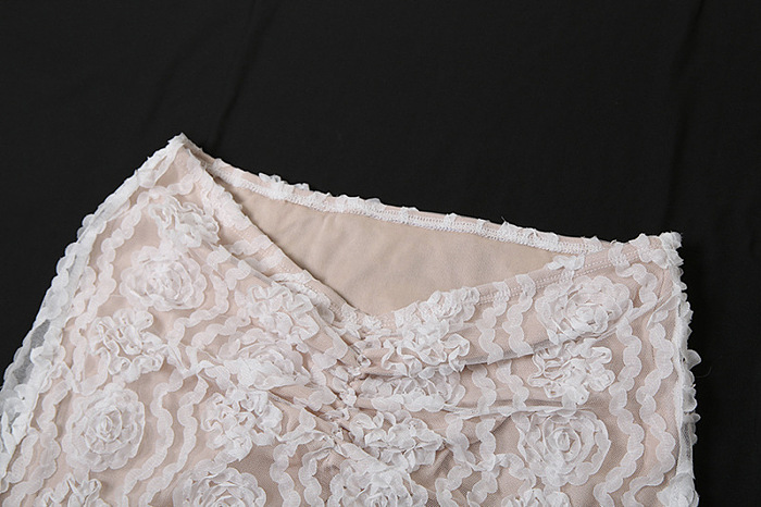 SUPER WHOLESALE | Lace Skirt Set with Beandeau