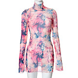SUPER WHOLESALE | Tie Dye Side Split Mini Dress