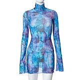 SUPER WHOLESALE | Tie Dye Side Split Mini Dress