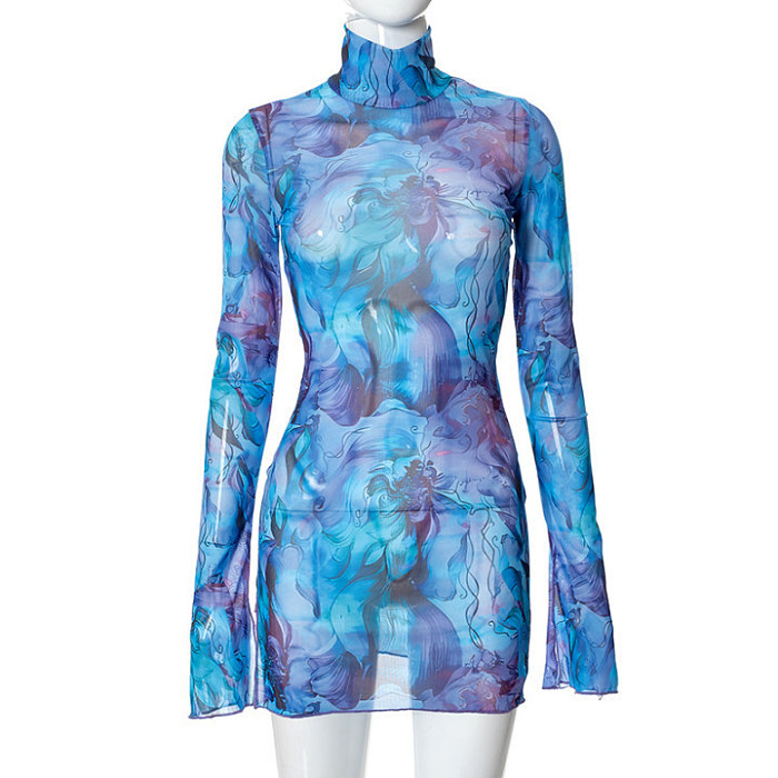SUPER WHOLESALE | Tie Dye Side Split Mini Dress