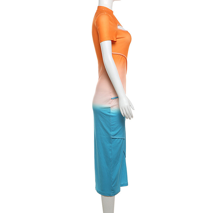 SUPER WHOLESALE | Gradiant Cut-out Long Dress