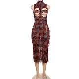 SUPER WHOLESALE | Cut-out Designed Open-back Long Dress