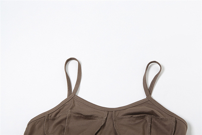 SUPER WHOLESALE | Spaghetti Strap Crop Top and High-Waisted Bodycon Bermuda Shorts Set