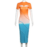 SUPER WHOLESALE | Gradiant Cut-out Long Dress