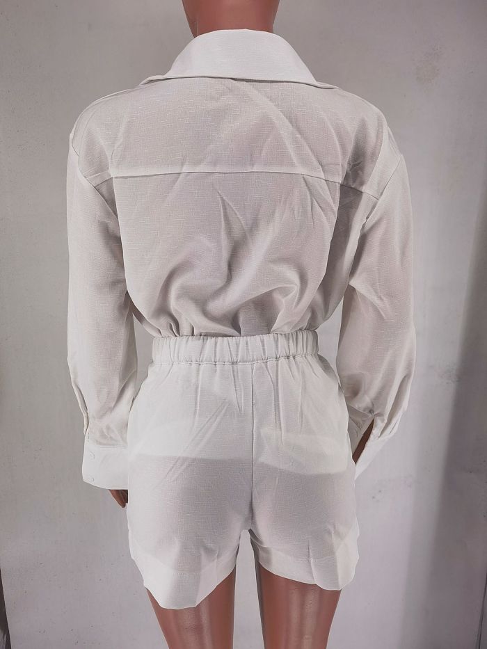 SUPER WHOLESALE | Shirt Set in White