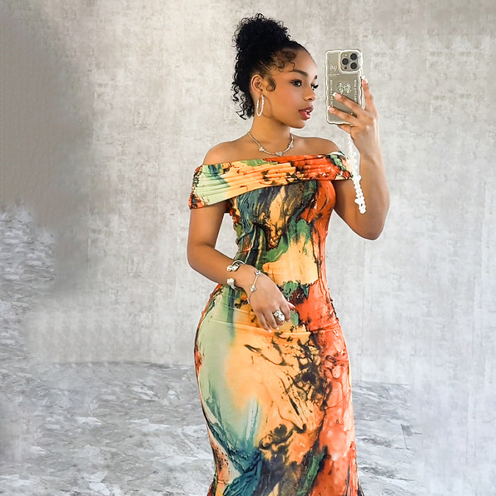 SUPER WHOLESALE | Layered Printed Long Dress