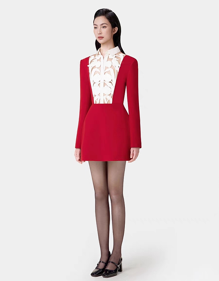 SUPER WHOLESALE | See-through Patchwork Dress